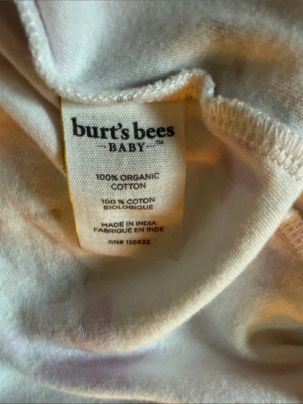 Aden & Anais Sleep sack, Burt’s Bees Footed sleeper, Carter’s onesie